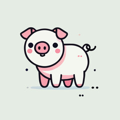 vector a pig is dancing