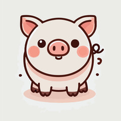 vector a pig is dancing