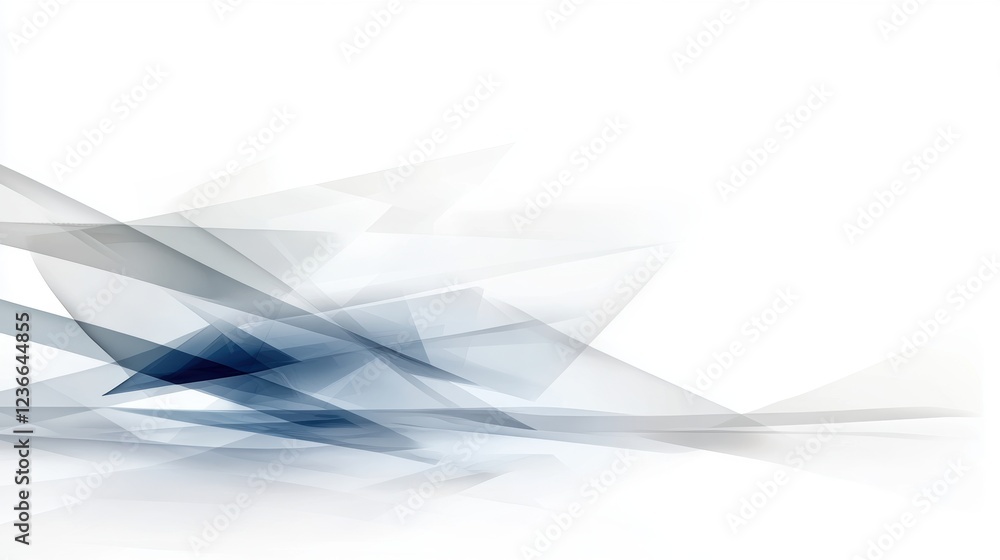 Aufkleber abstract geometric shapes with overlapping translucent layers in blue and gray