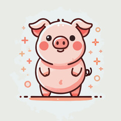 vector a pig is dancing