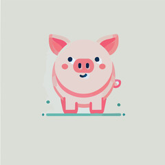 vector a pig is dancing