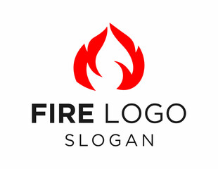 Logo about Fire created using the CorelDraw application. on a white background.
