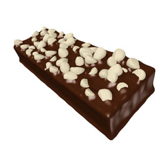 A close-up view of chocolate with a transparent background is suitable to complete your design needs