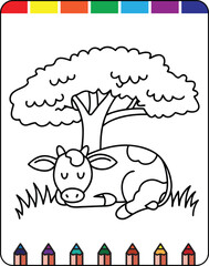 Adorable Farm Animals Coloring Pages for Kids, Happy Farmyard Printable Coloring Pages for Children, Barnyard Buddies Cute Farm Animal Coloring Sheets