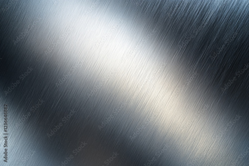 Poster brushed metal texture with diagonal lines and light reflection.