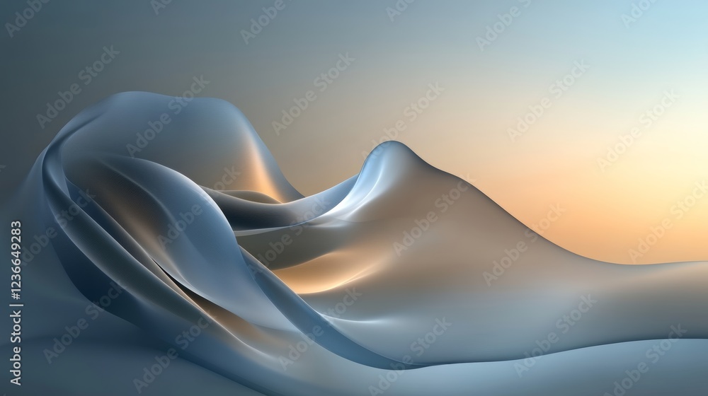 Poster designers explore abstract shapes and textures in a serene background that inspires creativity and i