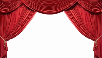 Red stage curtains cut out