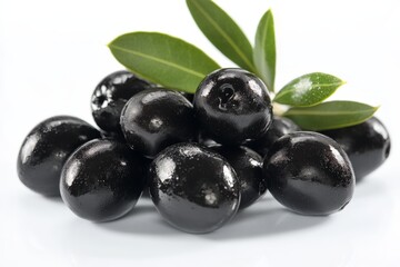 glossy black olives