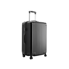 Black suitcase isolated on transparent background 