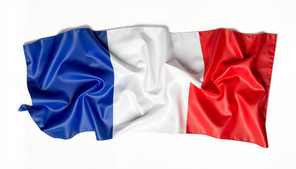 Bastille Day. French flag waving in celebration, symbolizing national pride