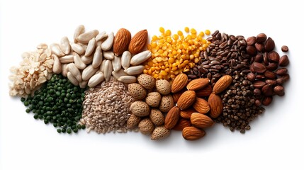 Naklejka premium Assortment of Healthy Nuts and Seeds