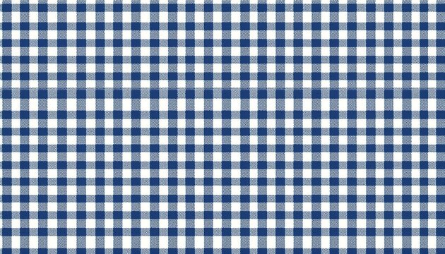 Blue white tablecloth pattern lines. Gingham seamless pattern. 