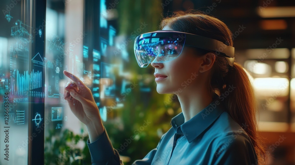 Poster cybernetic figures interact within a futuristic digital environment showcasing vibrant neon lights a