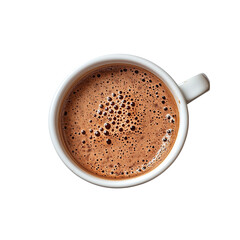 Hot chocolate isolated on transparent background 