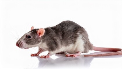 Rat isolated on white background. Animal concept.	
