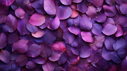 Fototapeta premium Vibrant Purple Leaves Creating a Rich, Colorful Background Design