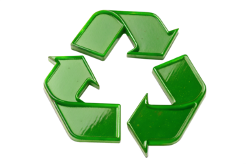 Green Recycle Sign Isolated On Transparent Background