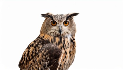 Obraz premium Owl isolated on white background. 