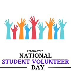 Fototapeta premium national student volunteer day