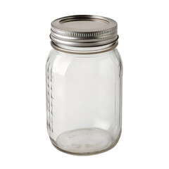 Image Of A Mason Jar With A Lid, Centered On A Transparent Background