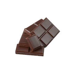 A close-up view of chocolate with a transparent background is suitable to complete your design needs