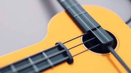 Fototapeta premium acoustic guitar close up