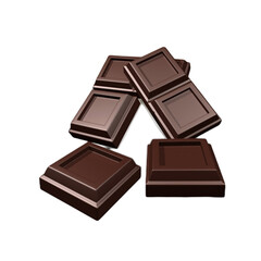 A close-up view of chocolate with a transparent background is suitable to complete your design needs