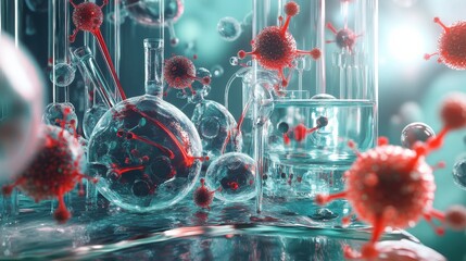 Scientific research abstract concept vector illustrations.