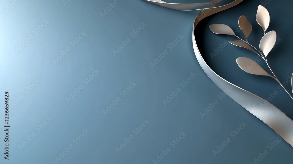Aufkleber background design featuring gentle chaos with soft ribbons and natural elements for graphic and web 