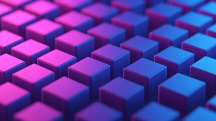 Fototapeta premium Colorful Abstract Background with 3D Cubes in Purple and Blue Hues