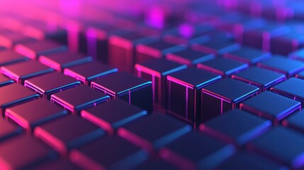 Obraz premium Abstract Pattern of Glossy Cubes with Vibrant Light Reflections