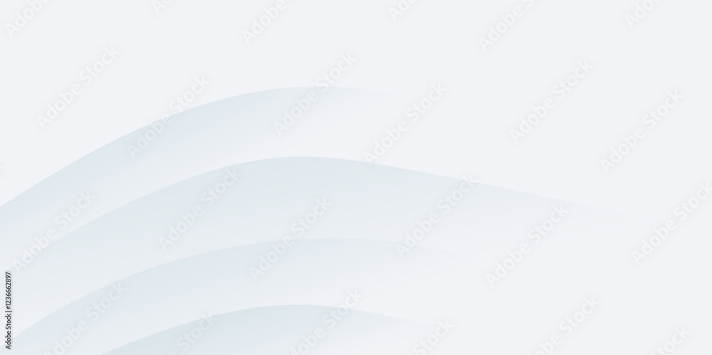Poster neumorphic white layer abstract wallpaper with empty space vector.