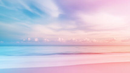 Tranquil pastel sunset over calm, glassy ocean waters with soft pink clouds, perfect for wellness websites, meditation apps, relaxation backgrounds, travel brochures, inspirational quote posters
