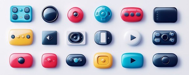 Interactive game controllers studio digital assets modern close-up gaming