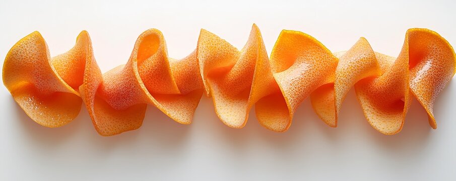 Colorful orange pasta twist culinary presentation kitchen artistic style