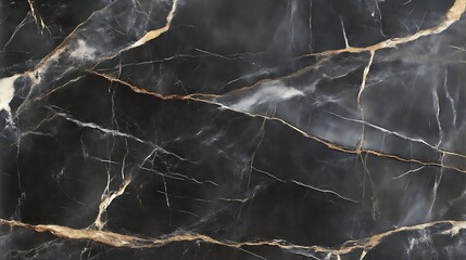 Black Marble Texture With Gold Veins