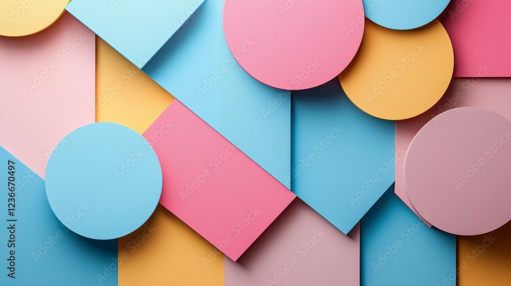 Poster colorful geometric shapes and patterns background for design projects