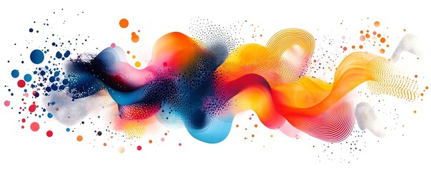 Dynamic abstract art on digital canvas a colorful creative perspective