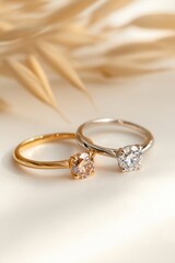 Unique colored diamond engagement ring showcases elegance and brilliance against a soft background for a memorable moment