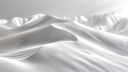 Obraz premium A white sandy beach with a mountain in the background