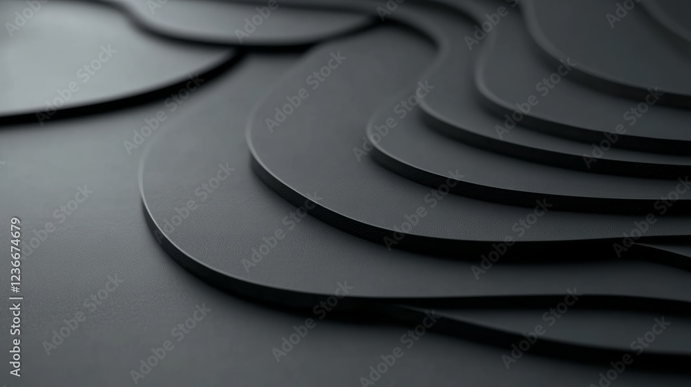 Poster dynamic arrangement of layered materials creating a sense of chaos for designer backgrounds