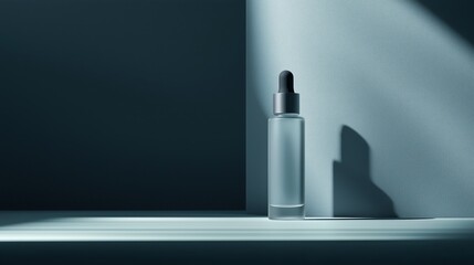 Fototapeta premium Minimalistic Beauty Product Display with Soft Lighting and Shadows