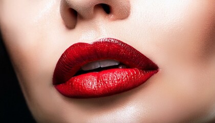 Fototapeta premium Sensual mouth. Beauty sensual red lips