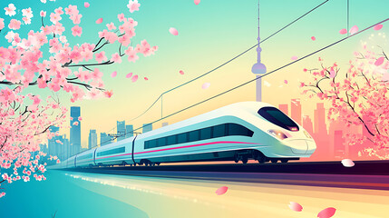 High-speed trains, wallpaper, the powerful vehicles for fast travel