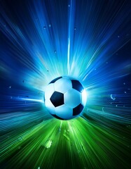 Naklejka premium modern blue-green background for football poster ver 4