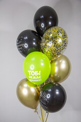 set of balloons for the 50th anniversary, the inscription on the balloons 