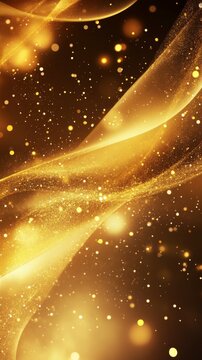 sparkling gold bokeh background with shimmering lights creating a warm and luxurious visual effect