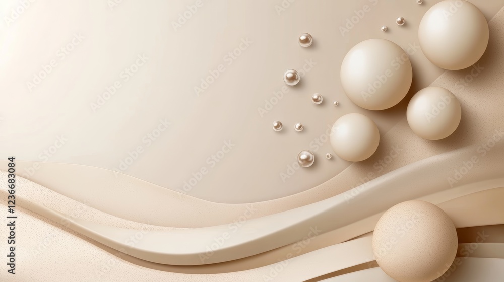 Poster background design featuring smooth abstract shapes and soft hues ideal for creative projects and art