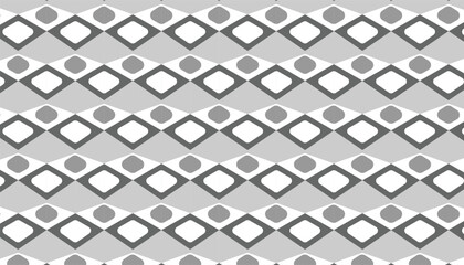 Seamless triangle pattern with geometric shapes on gray background