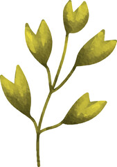 clip art watercolor illustration of colorful flowers petal and leaves for child daycare and nursery wallpaper